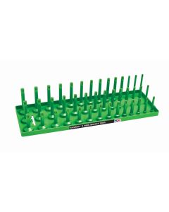 HNE12033 image(1) - Hansen Global 1/2" SAE 3-Row Socket Tray - Green
