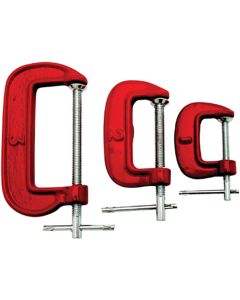 WLM1491 image(0) - Wilmar Corp. / Performance Tool 3 pc C-Clamp Set - 1", 2", 3"