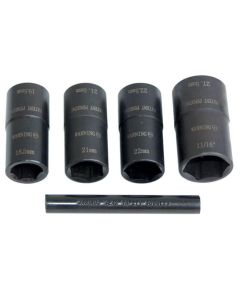 Milton Industries LTI Tool By MIlton 5 Pc. 1/2? Drive Dual Sided Socket Lug Nut Removal Kit W/ Pouch