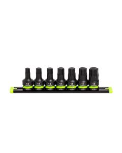 GETIHCM7S image(0) - Grip Edge Tools 7-PC 1/2" Dr Short Metric Impact RPT Hex Driver Set