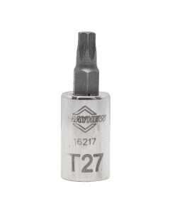 MAY16217 image(0) - Mayhew Mayhew T27 Torx&reg; Short Insert Socket Bit, 1/4-Inch Drive