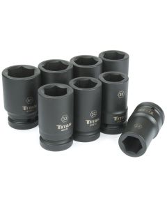 TITAN 8-PC 1" DR METRIC DEEP IMPACT
