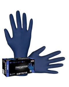 SAS6603 image(1) - SAS Safety Box of 50 Thickster Powdered Exam Grade Latex Gloves, Ultra Thick and Disp., L