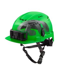 MLW48-73-1370 image(0) - Milwaukee Tool BOLT Green Front Brim Vented Safety Helmet with IMPACT ARMOR Liner (USA) - Type 2, Class C