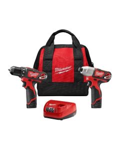MLW2494-22 image(1) - Milwaukee Tool M12 CORDLESS DRILL/DRIVER HEX IMP 2-PC (1) BATT KIT