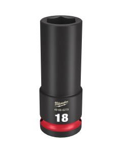 MLW49-66-6279 image(1) - Milwaukee Tool SHOCKWAVE Impact Duty  1/2"Drive 18MM Deep 6 Point Socket