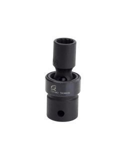 SUN214UZ image(0) - SUNEX 1/2" Dr 7/16" 12 Point Universal Impact Socket