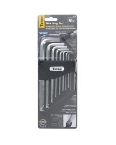 TIT12736 image(0) - TITAN 9-PC METRIC DETENT BALL HEX KEY SET