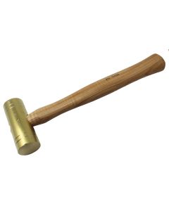 KTI71733 image(0) - K Tool International Brass Hammer 32 oz. with Wooden Hickory Handles