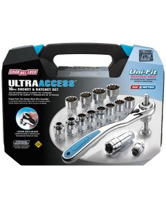 CHA39100 image(0) - Channellock 39100 16 Piece Pass-Thru Uni-Fit Socket Set