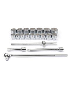 TIT61001 image(1) - Titan 20 pc. 1 in. Dr SAE Socket Set