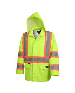 SRWV1081360U-S image(0) - Pioneer Pioneer - Hi-Vis Safety Rainwear Jacket - Yellow/Green - Size Small