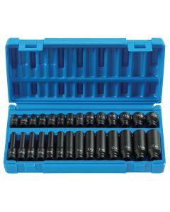 GRE9728M image(0) - Grey Pneumatic 1/4" Drive 28 Piece Standard & Deep Length Metric Master Set