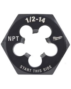 MLW49-57-5393 image(1) - Milwaukee Tool 1/2"-14 NPT 2-1/6" Hex Threading Die