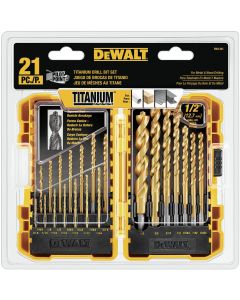DeWalt 21PC TITANIUM NITRIDE DRILL SET
