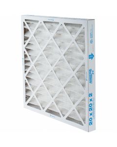 Msc Industrial Supply 20 x 20 x 2", MERV 8, 35&#37; Efficiency, Wire-Backed Pleated Air Filter