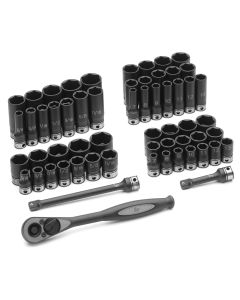 GRE81659CRD image(0) - Grey Pneumatic 3/8" Drive 59 Piece Fractional & Metric Duo-Socket Set - 6 Point