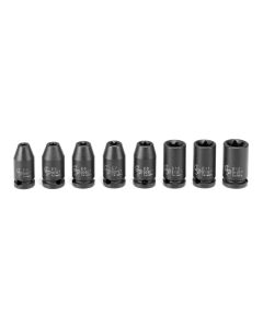GRE998ET image(1) - Grey Pneumatic 1/4" Drive 8 Piece External Star Impact Socket Set