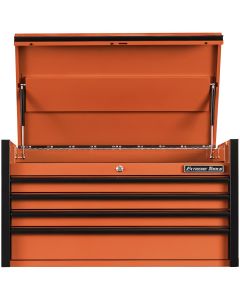 EXTDX412504CHORBK image(0) - Extreme Tools DX Series 41in. W X 25in. D 4 Drawer Top Chest, 100 lbs Slides, Orange with Black Drawer Pulls