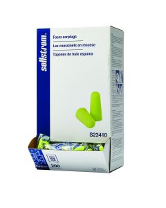 SRWS23410 image(0) - Sellstrom Earplugs - Disposable - Foam Bullet Shape - Uncorded - NRR 32 - Hi-Viz Green - 200 Pair Dispenser Box