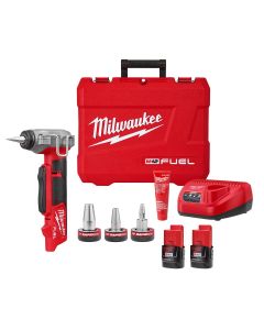MLW2532-22 image(0) - Milwaukee Tool M12 FUEL ProPEX Expander Kit w/ 1/2"-1" RAPID SEAL  ProPEX Expander Heads