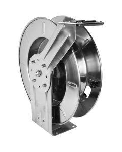 Milton Industries Stainless Steel Hose Reel w/ 1/2" x 50' EPDM hose (3/8" fittings)