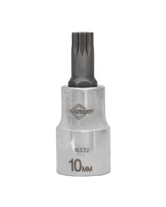 MAY16332 image(0) - Mayhew Mayhew 10 MM Triple Square Short Insert Socket Bit, 1/2-Inch Drive