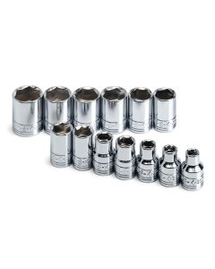 SKT13 image(1) - S K Hand Tools SOCKET SET 3/8IN. DRIVE 13PC METRIC STD 6 POINT