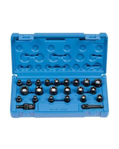 GRE9723G image(0) - Grey Pneumatic 1/4" Drive 23 Piece Standard Length SAE/Met. Magnetic Set