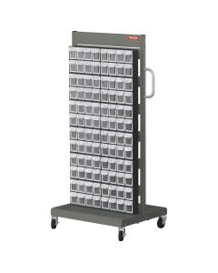 ShopSol Mobile Parts Cart - Flip Out Bin, 192 Bins