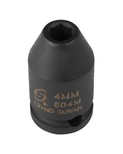 SUN804M image(0) - SUNEX SOCKET IMPACT 4MM 1/4IN. DRIVE STD 6 POINT