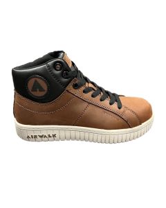 FSIAW6203-10.5W image(0) - AIRWALK DEUCE Mid SD10 - Men's Mid Top Shoe - SD10|CT|SR - Brown/Black/Gray - Size: 10.5 - E - (Wide)