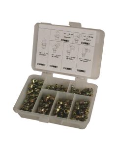 INT8103 image(0) - American Forge & Foundry Grease Fitting Kit - SAE - Contains 80 Individual Fittings and Plastic Case