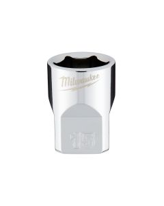 MLW45-34-9085 image(1) - Milwaukee Tool 3/8" Drive 15mm  Metric 6-Point Socket with FOUR FLAT Sides, Vanadium Steel, Chrome