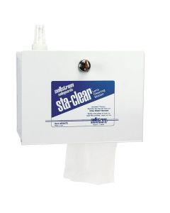 Sellstrom Sta-Clear&trade; Lens Cleaning Metal station (1000 tissues and spray bottle)