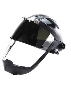 SRWS32281 image(0) - Sellstrom Face Shield - DP4 Series - 9" x 12.125" x 0.060" Window - Clear AF with Shade 8 IR Flip Visor - Ratcheting Headgear - with Chin Guard