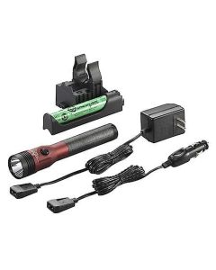 STL75484 image(0) - Streamlight Stinger LED HL - 120V/100V AC/12V DC PiggyBack Smart Charge - Red