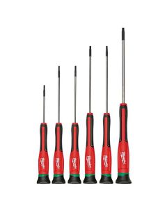 MLW48-22-2610 image(0) - Milwaukee Tool 6 PC TORX Precision Screwdriver Set w/ Case