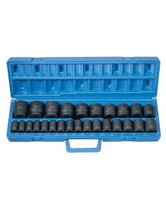 GRE1326M image(0) - Grey Pneumatic 1/2" Drive 26 Piece Standard Length Metric Master Set