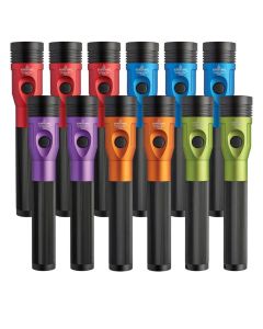 STL95186 image(1) - Streamlight Stinger LED HL 800 Lumen Rechargeable Flashlights - 120V AC/12V DC PiggyBack Smart Charge - Assorted Colors - 12 Pack
