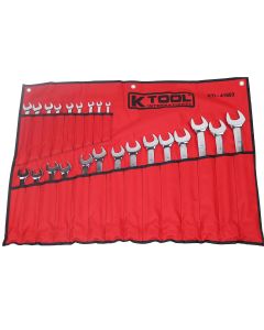 KTI41803 image(1) - K Tool International Wrench Set 23 Piece Combination Metric Pro-series Hi Polish