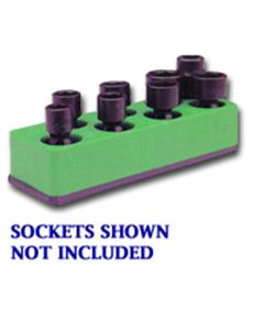 MTS885 image(0) - Mechanic's Time Savers SOC HOL 3/8U IMP GREEN NEON 8 HOLE