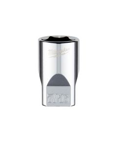 MLW45-34-9008 image(0) - Milwaukee Tool 1/4" Drive 7/16" SAE 6-Point Socket with FOUR FLAT Sides, Vanadium Steel, Chrome