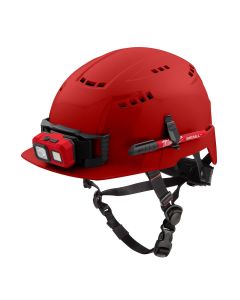 MLW48-73-1328 image(1) - Milwaukee Tool BOLT Red Front Brim Vented Safety Helmet (USA) - Type 2, Class C