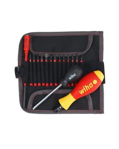 WIH28792 image(4) - Wiha Tools Insul. Slotted, Phillips, Xeno, Torx and Square Torque Control 16 Piece Set w/ Insul. Handle 18-62 In/Lbs, Adjustment Tool, Blade Holder and 13 Blades In Pouch
