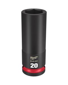 MLW49-66-6281 image(1) - Milwaukee Tool SHOCKWAVE Impact Duty  1/2"Drive 20MM Deep 6 Point Socket