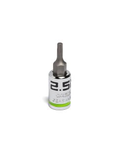GETGEASMH25RPT image(0) - Grip Edge Tools 2.5mm 1/4" Dr Short RPT Hex Bit Socket