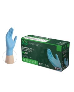 AMXX348100 image(0) - Xtreme XL X3 Powder Free Textured Blue Nitrile