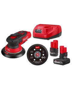 MLW2584-22CX image(0) - Milwaukee Tool M12 FUEL 3/32 Inch Orbit 6 Inch Lithium-Ion Brushless Cordless Random Orbital Sander Kit