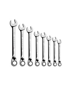 KTIXDCRWS8SAE image(0) - K Tool International Wrench Set 8 Piece SAE 120 Tooth Reversible Combination 5/16-3/4 Inch